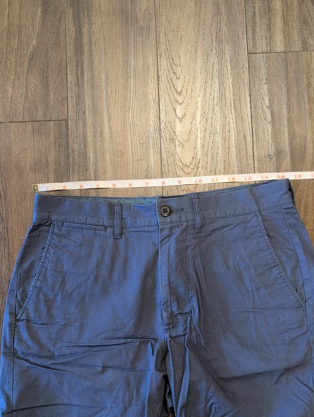 J. Crew 9 In Inseam Blue Flat-Front Chino Shorts